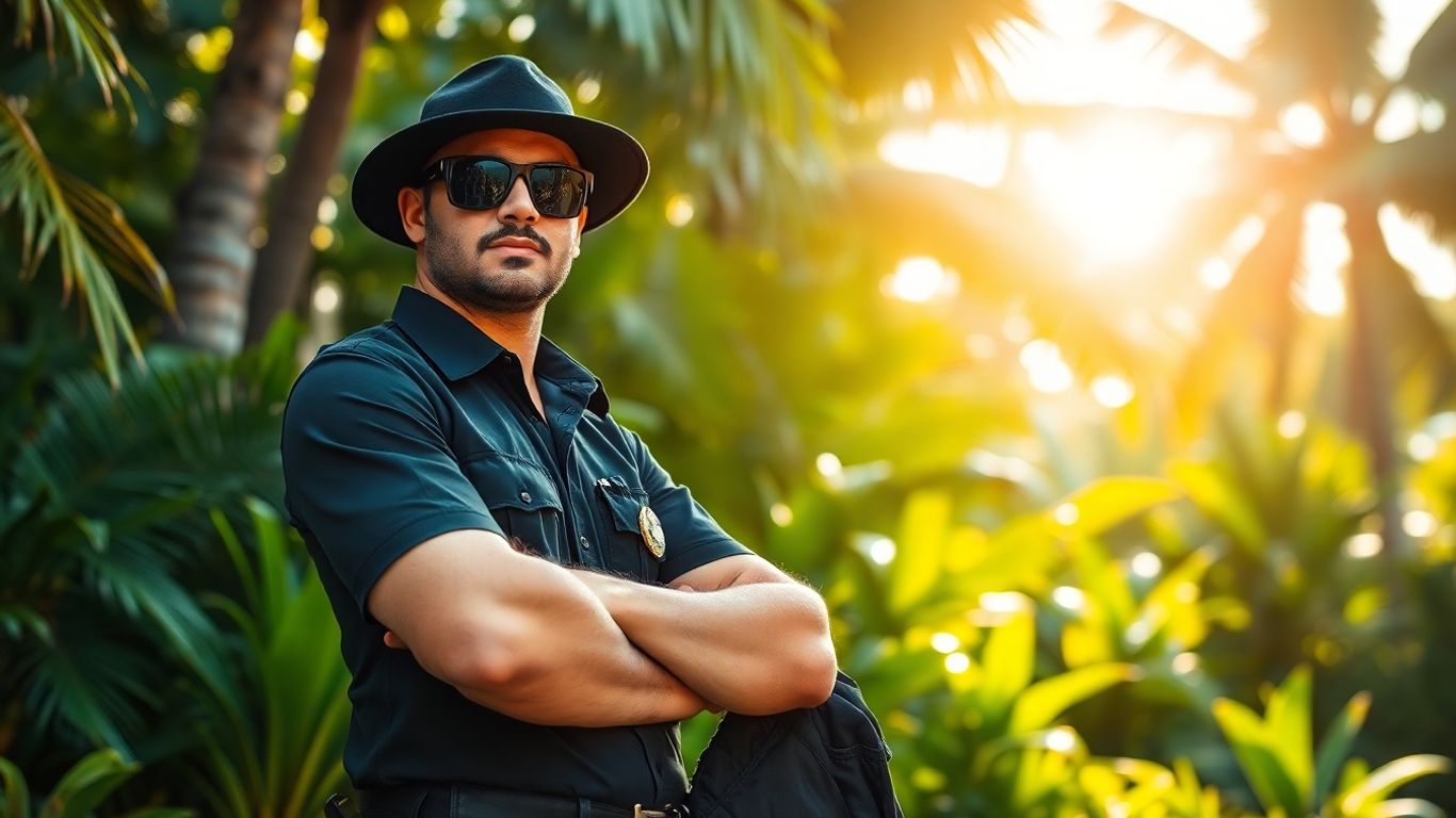Bodyguard in Bali offering protection services.