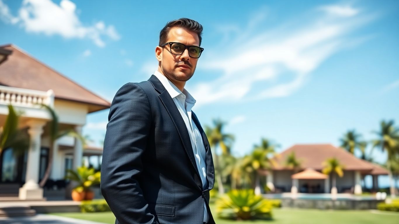 Bodyguard providing security in Bali.