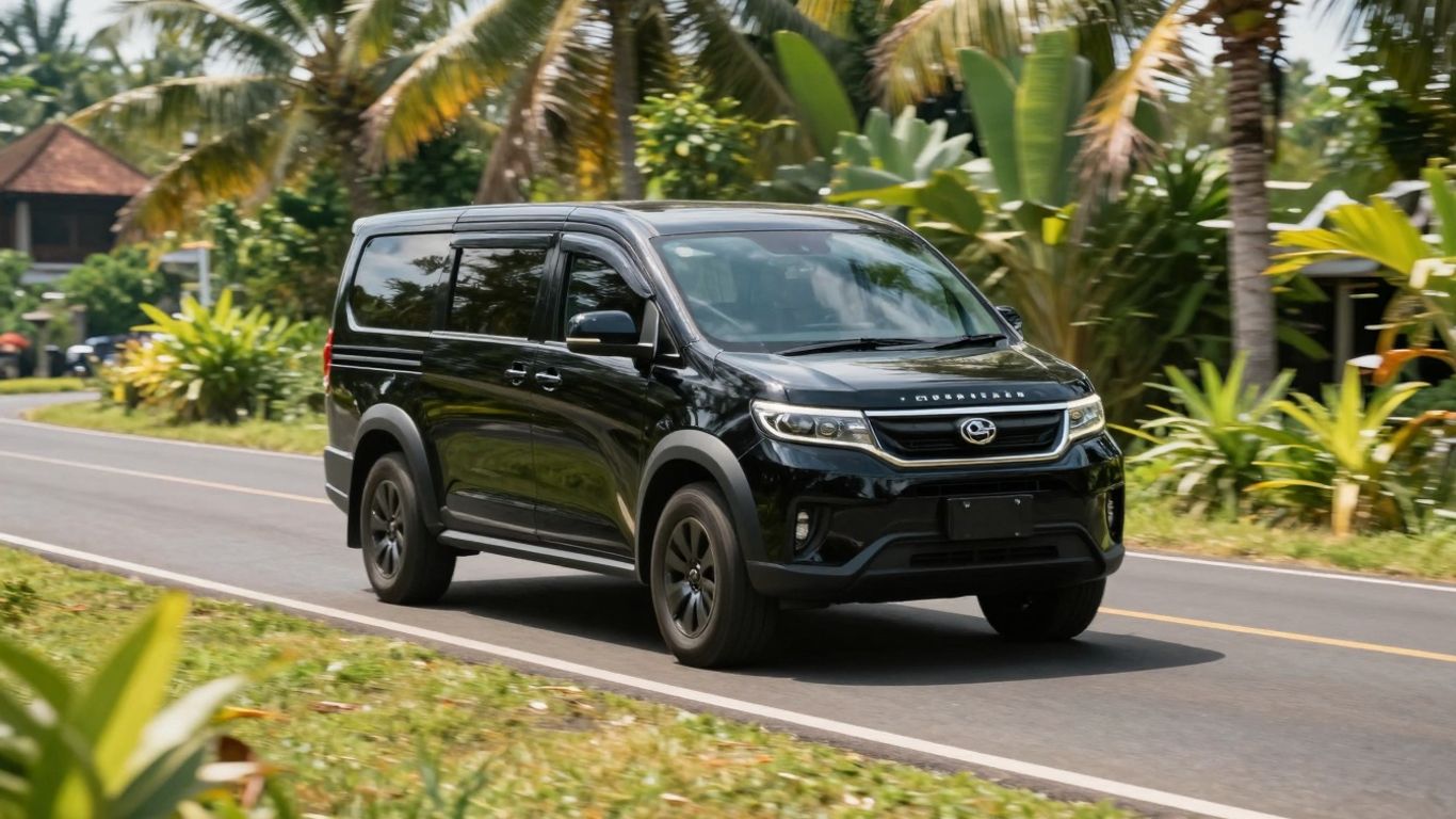 Armored car service in Bali, secure luxury transport.